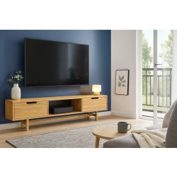 Szafka RTV-41 Drewno Lite Dąb Loft Lakier Rozmiary od 100 cm do 200 cm PREMIUM